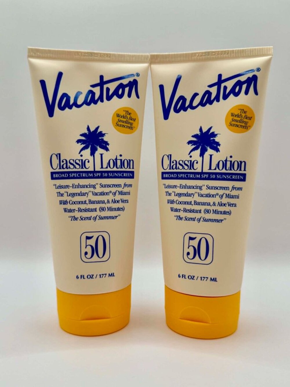 2xVacation Classic Sunscreen Lotion SPF50 Tropical Scent - 6oz Each - New Sealed